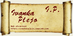 Ivanka Plejo vizit kartica